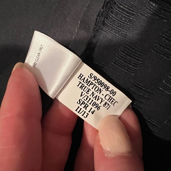 Banana Republic navy blue Hampton Pants size 10, EUC, elegant, dressy, checkered - Picture 8 of 10